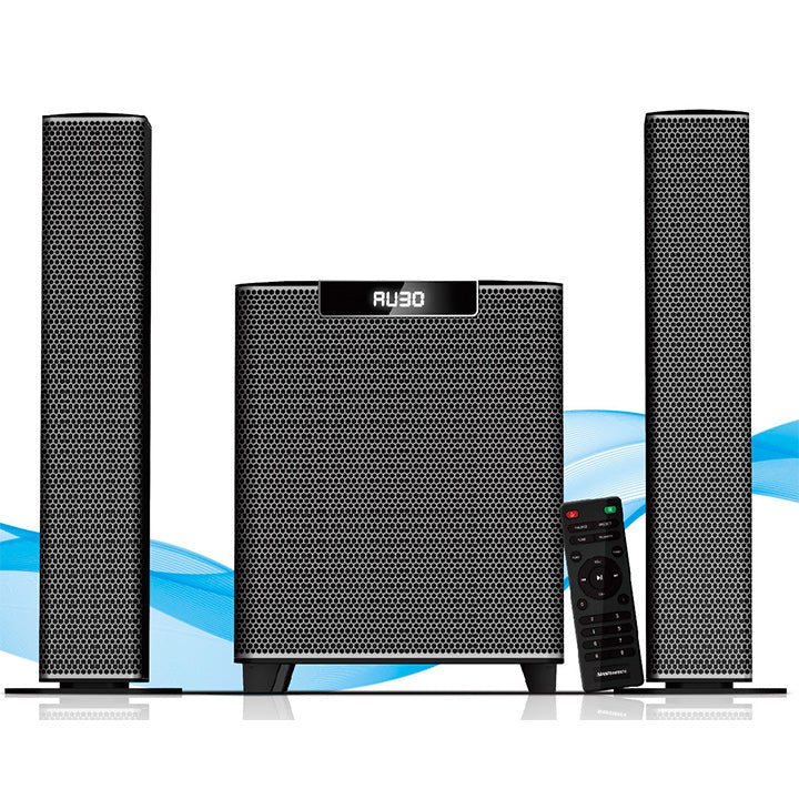Pii Tech 2.1 Channel 300W Max Power, 120W RMS Home Theatre System with 2 Satellite Speakers / Convertible Soundbar