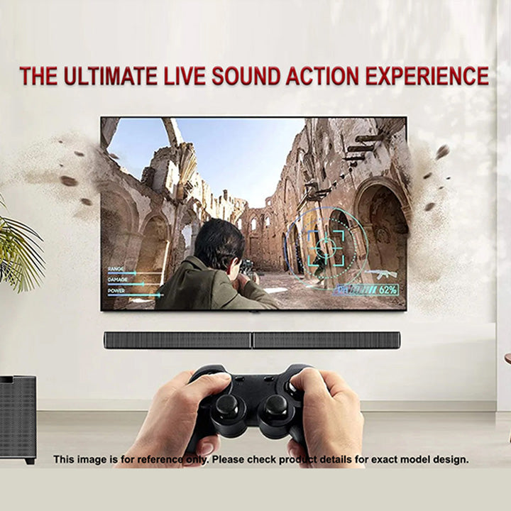 Pii Tech 2.1 Channel 300W Max Power, 120W RMS Home Theatre System with 2 Satellite Speakers / Convertible Soundbar