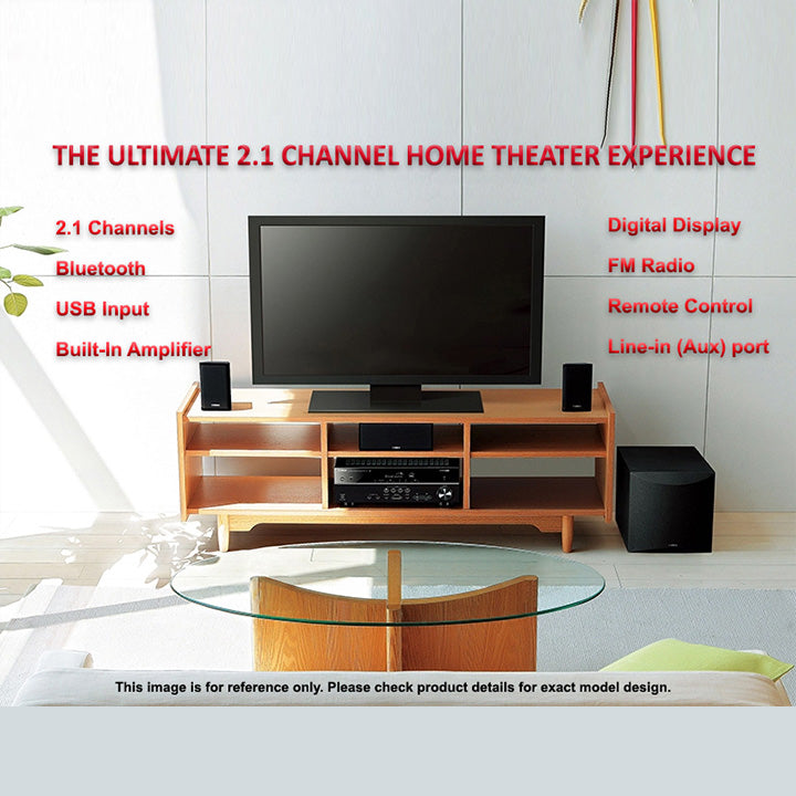 Pii Tech 2.1 Channel 300W Max Power, 120W RMS Home Theatre System with 2 Satellite Speakers / Convertible Soundbar