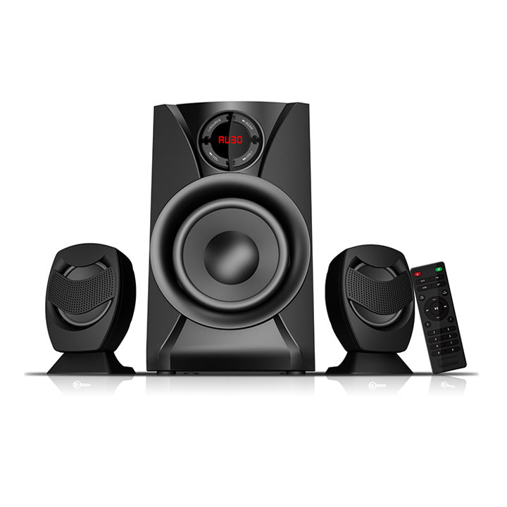Pii Tech 2.1 Ch 30W Max Output Home Theatre system with 2 Wireless BT Satellite Speakers, LED Display, USB, AUX, FM Radio & Remote