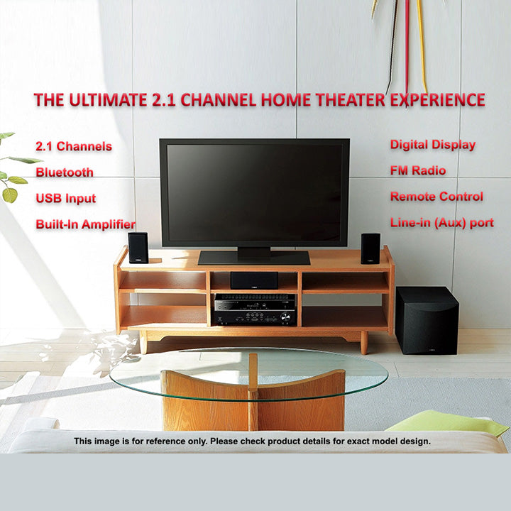 Pii Tech 2.1 Channel 50W Max Power and 20W RMS Output Multimedia Home Theatre System with 2 Satellite Speakers and RGB Lights