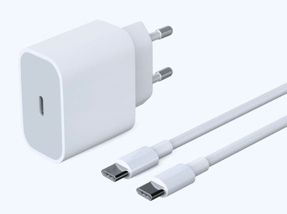 Pii Tech 20W Fast Charger + Fast Charging Cable, Type C port, Certified PD 3.0 Fast charging