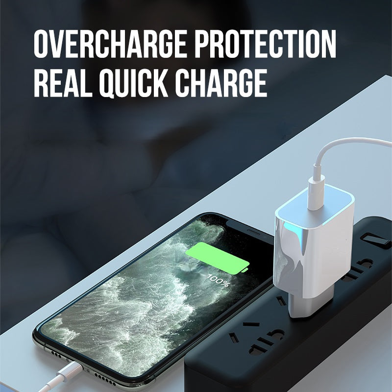 Pii Tech 20W Fast Charger + Fast Charging Cable, Type C port, Certified PD 3.0 Fast charging
