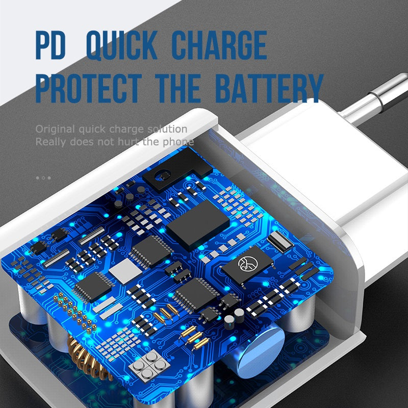 Pii Tech 20W Fast Charger + Fast Charging Cable, Type C port, Certified PD 3.0 Fast charging