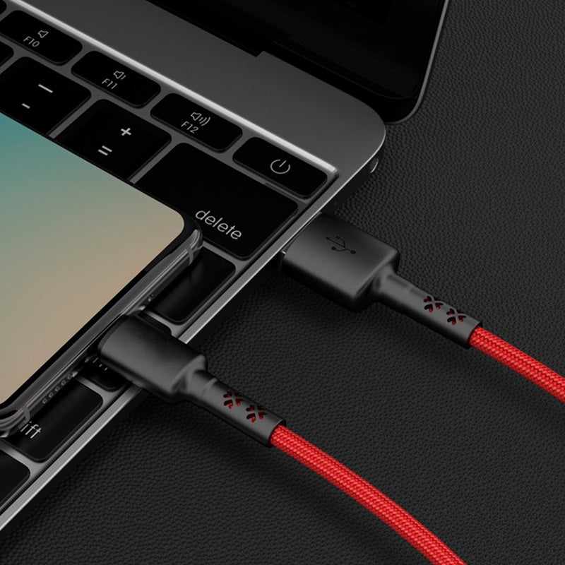Pii Tech Unbreakable 3A Fast Charging Cable, USB Type A to C, Nylon Braided, 1.2 metre length