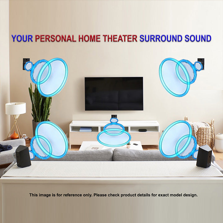 Pii Tech 5.1 Channel 200W Max Power and 80W RMS Output Multimedia Home Theatre System with 5 Satellite Speakers