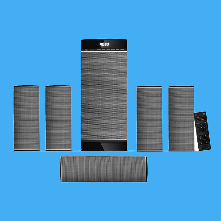 Pii Tech 5.1 Channel 360W Max Power and 145W (RMS) Output Home Theatre System with 5 Satellite Speakers