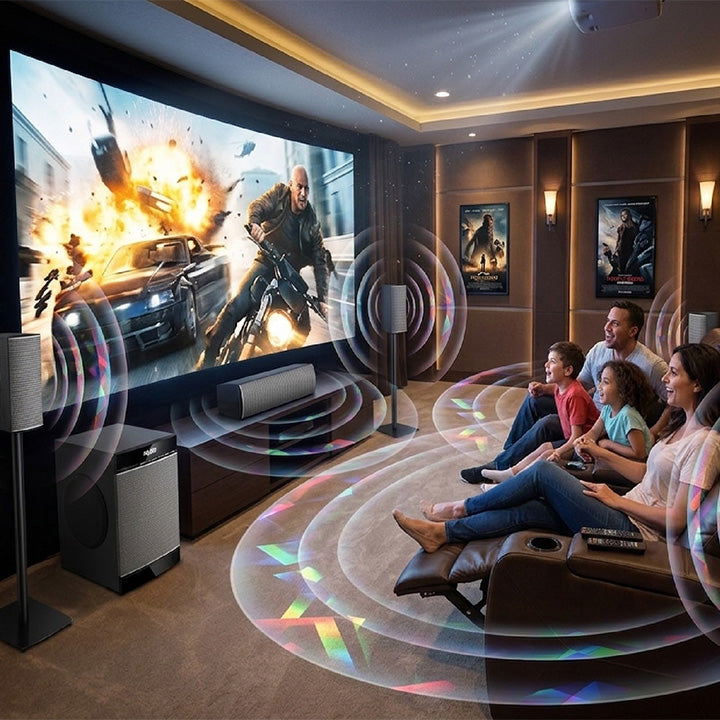Pii Tech 5.1 Channel 360W Max Power and 145W (RMS) Output Home Theatre System with 5 Satellite Speakers
