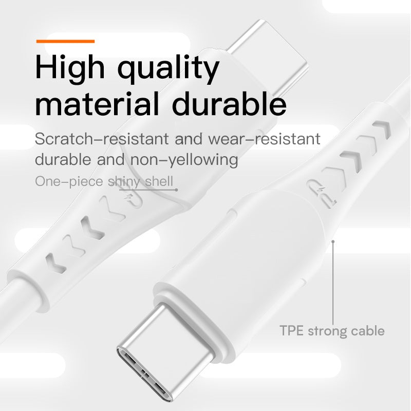 Pii Tech 60W PD Super Fast Charging Cable, USB Type C to C, 1 metre length