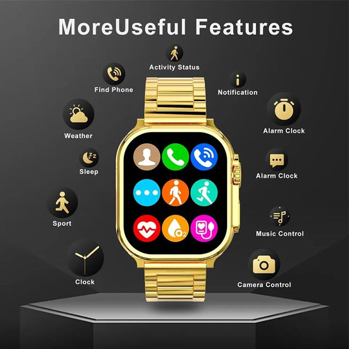Pii Tech Blaze Smartwatch with 2.01" AMOLED Screen, Working Crown and Metal Body