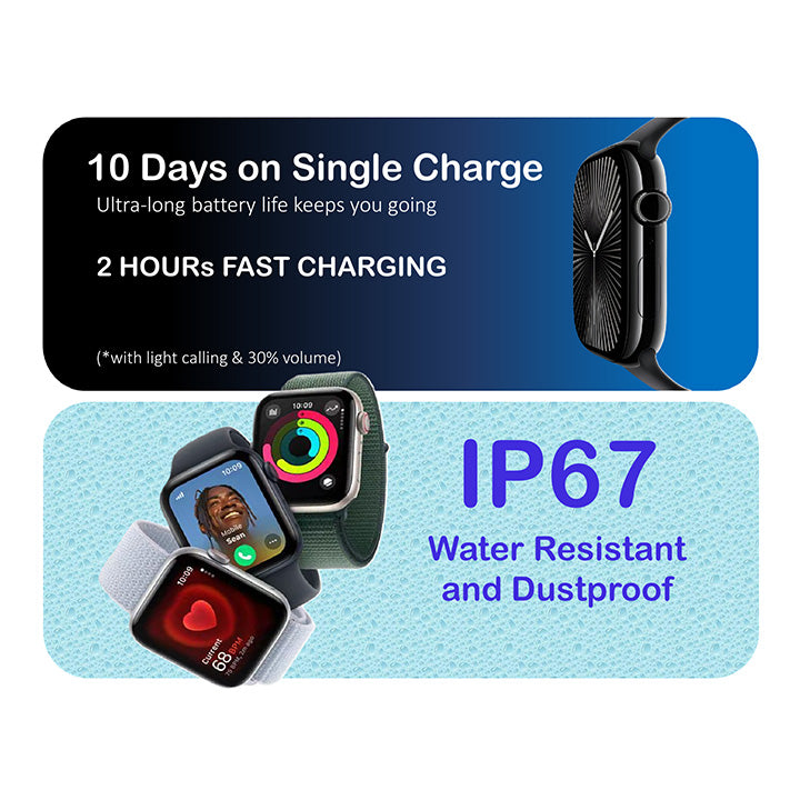 Pii Tech Fusion Combo (2.01" Smartwatch + 7 Changeable Straps)