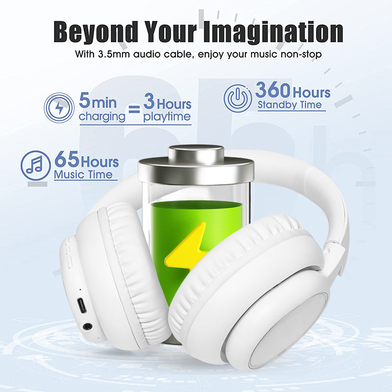 Pii Tech GlowStrike Bluetooth Headphones with RGB LED lights, 24 Hrs playback