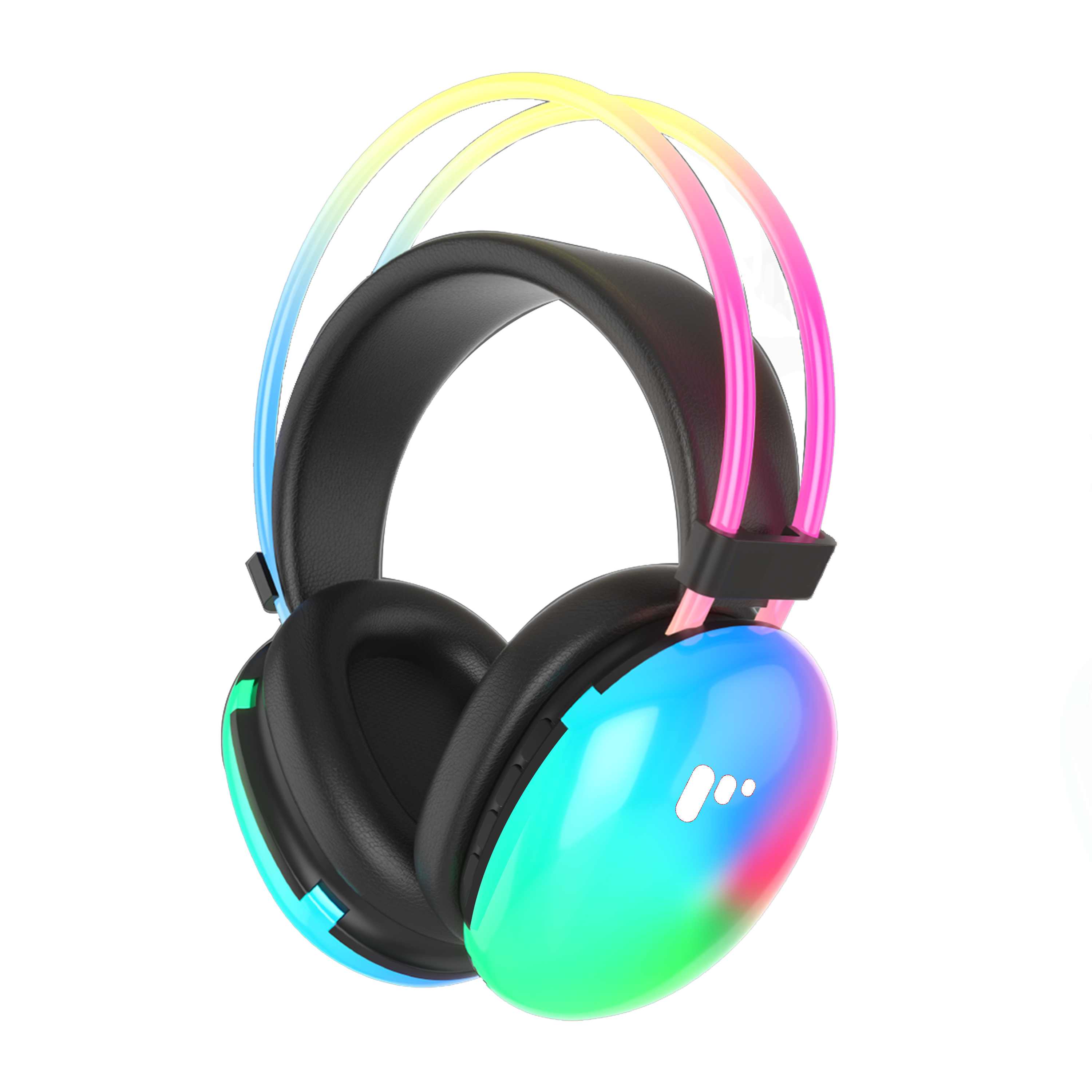 Pii Tech NeonFury Bluetooth Wireless Gaming Headphones with ANC, Vibrant LED Lights, Lery Low Latency and 50 hrs playback
