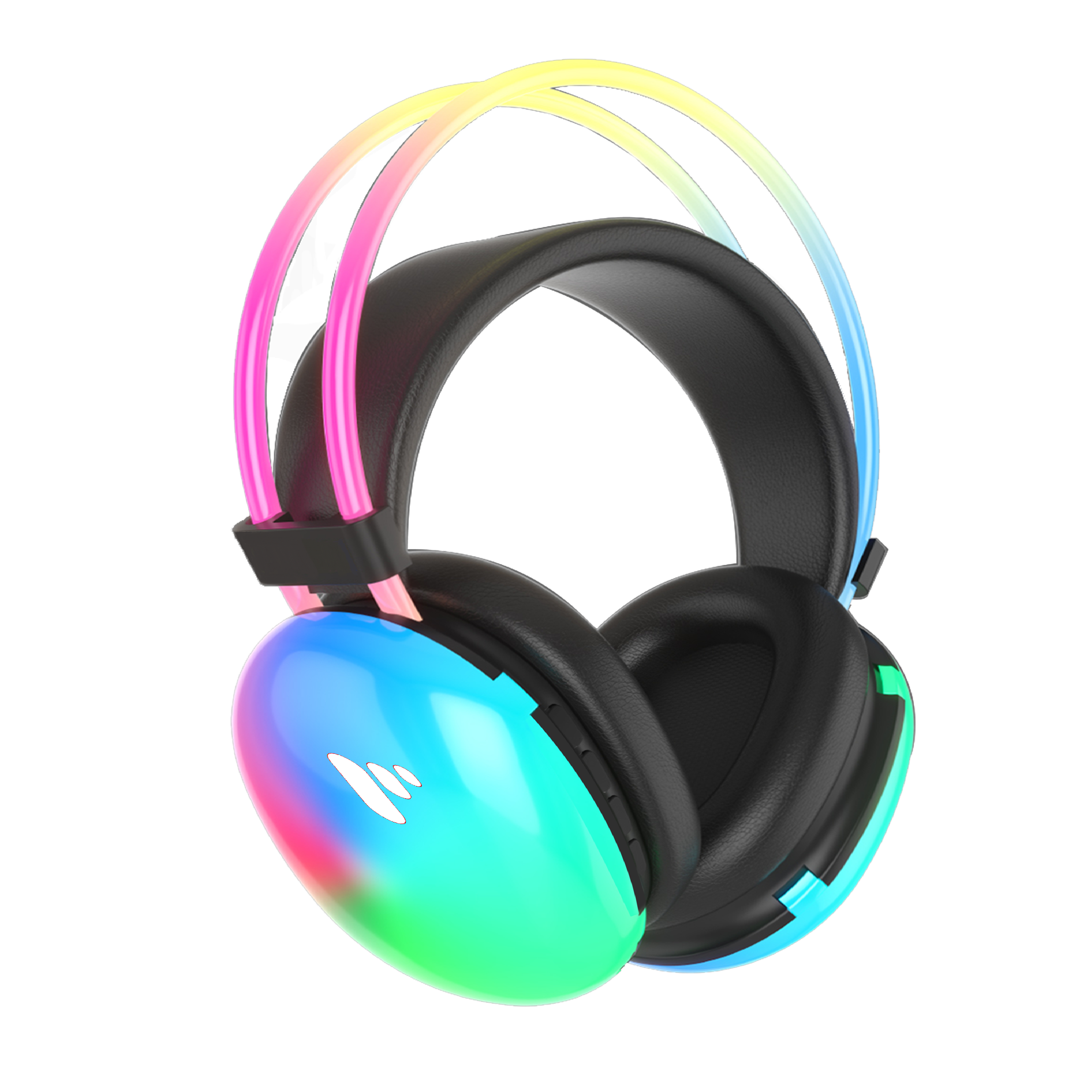 Pii Tech NeonFury Bluetooth Wireless Gaming Headphones with ANC, Vibrant LED Lights, Lery Low Latency and 50 hrs playback