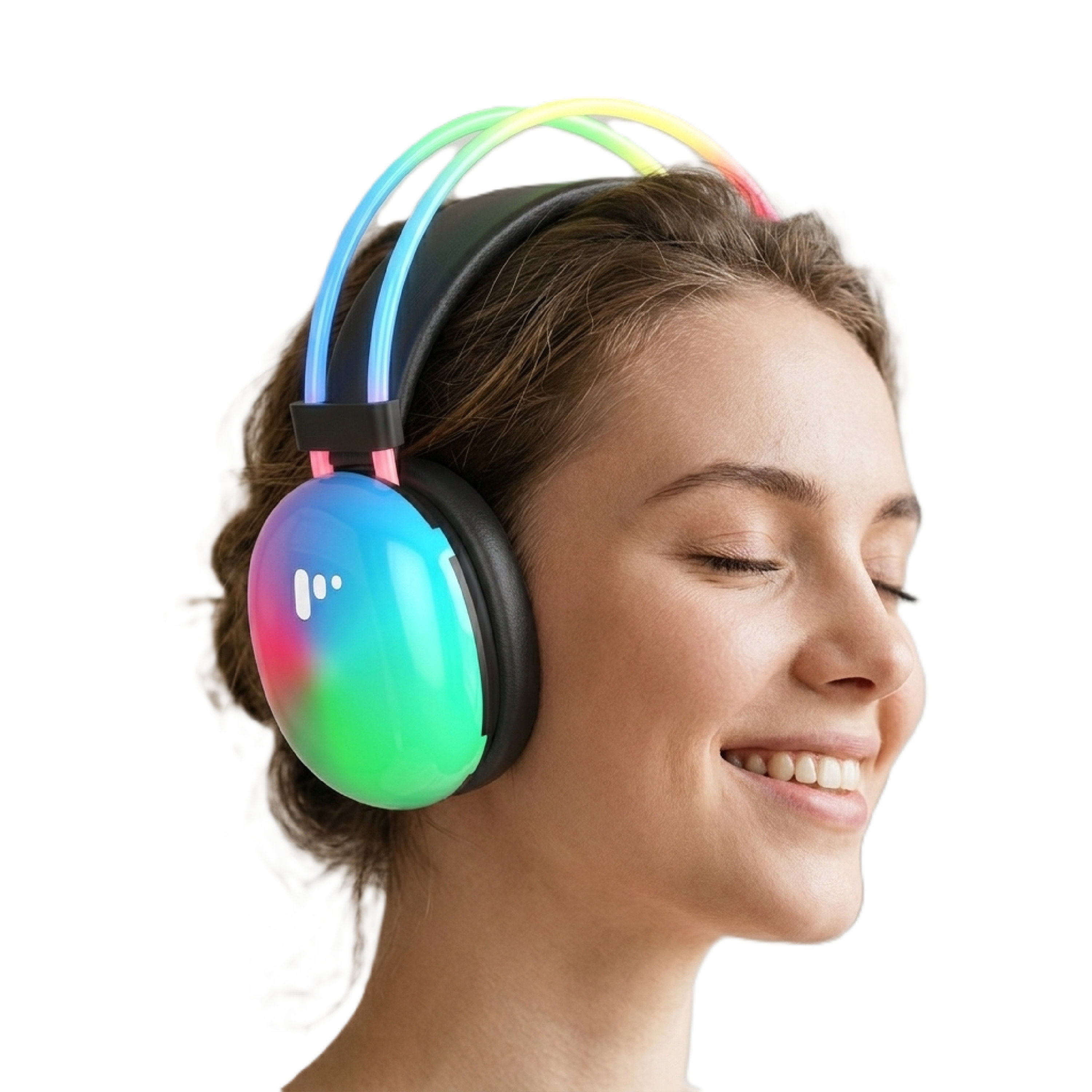 Pii Tech NeonFury Bluetooth Wireless Gaming Headphones with ANC, Vibrant LED Lights, Lery Low Latency and 50 hrs playback