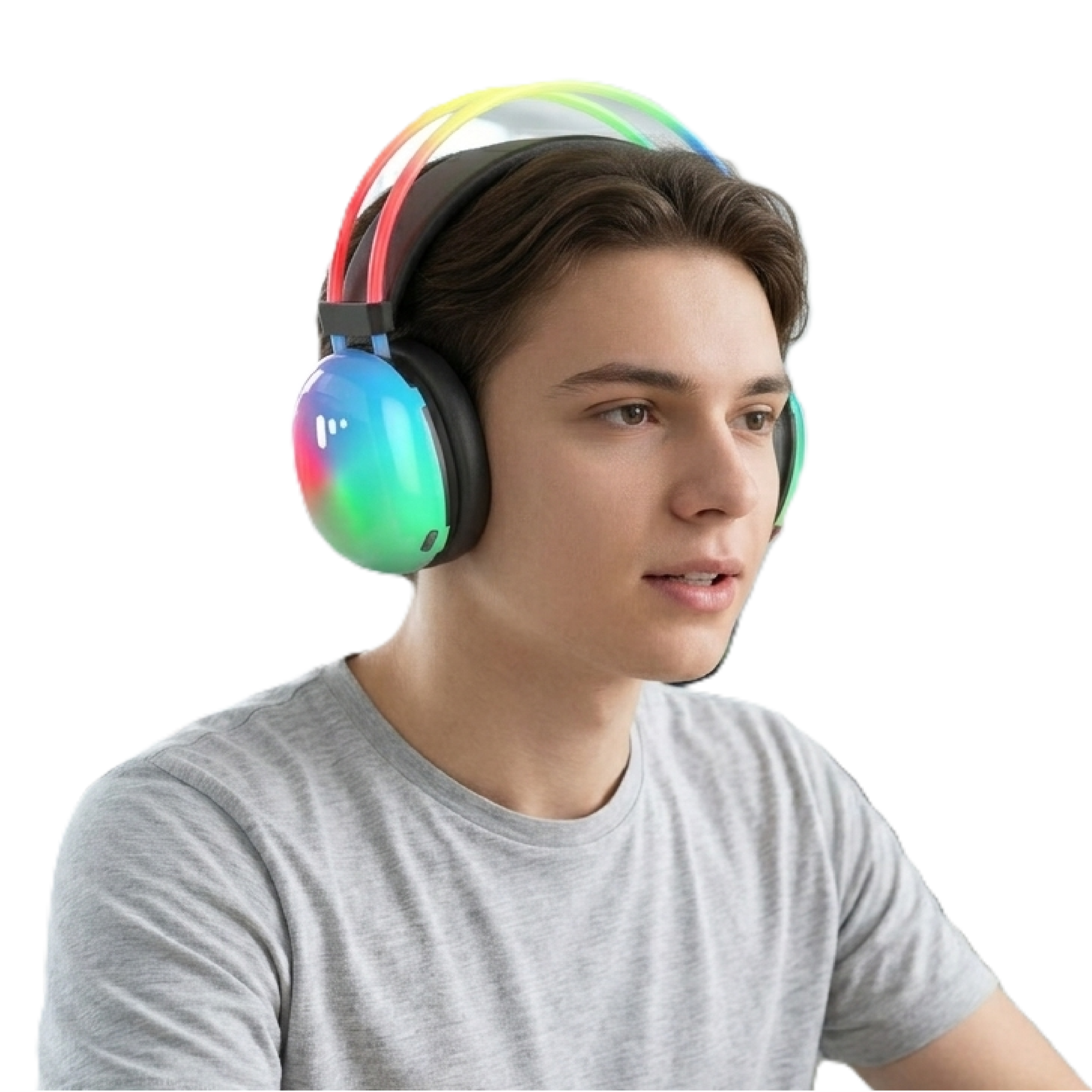 Pii Tech NeonFury Bluetooth Wireless Gaming Headphones with ANC, Vibrant LED Lights, Lery Low Latency and 50 hrs playback