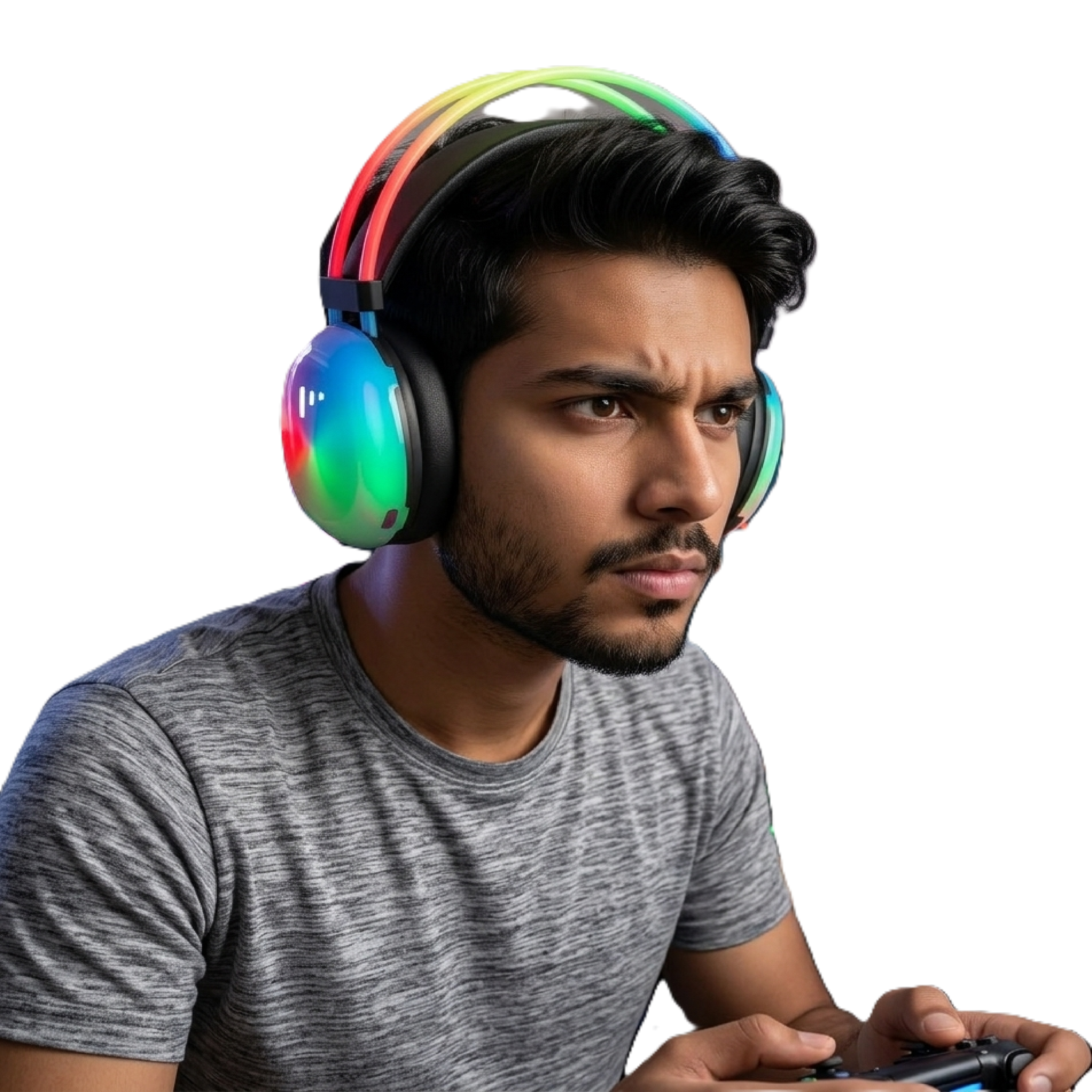 Pii Tech NeonFury Bluetooth Wireless Gaming Headphones with ANC, Vibrant LED Lights, Lery Low Latency and 50 hrs playback