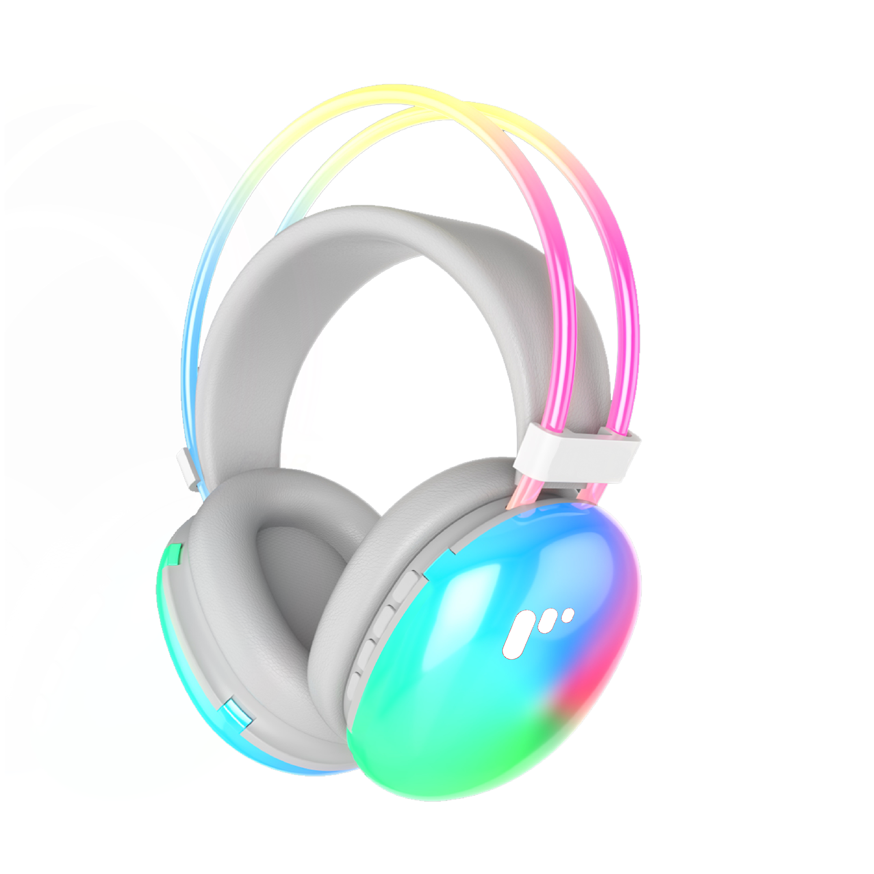 Pii Tech NeonFury Bluetooth Wireless Gaming Headphones with ANC, Vibrant LED Lights, Lery Low Latency and 50 hrs playback