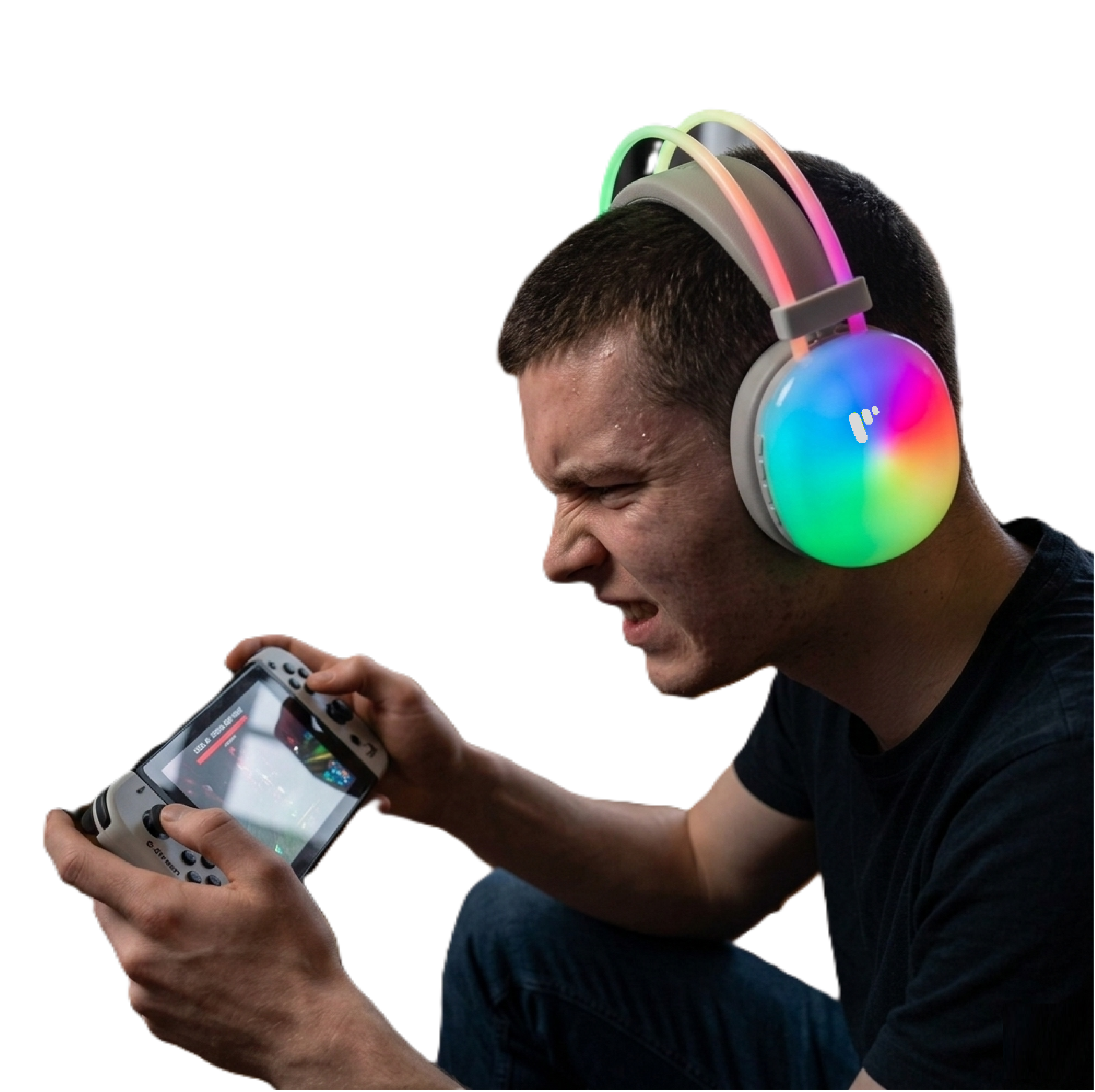 Pii Tech NeonFury Bluetooth Wireless Gaming Headphones with ANC, Vibrant LED Lights, Lery Low Latency and 50 hrs playback