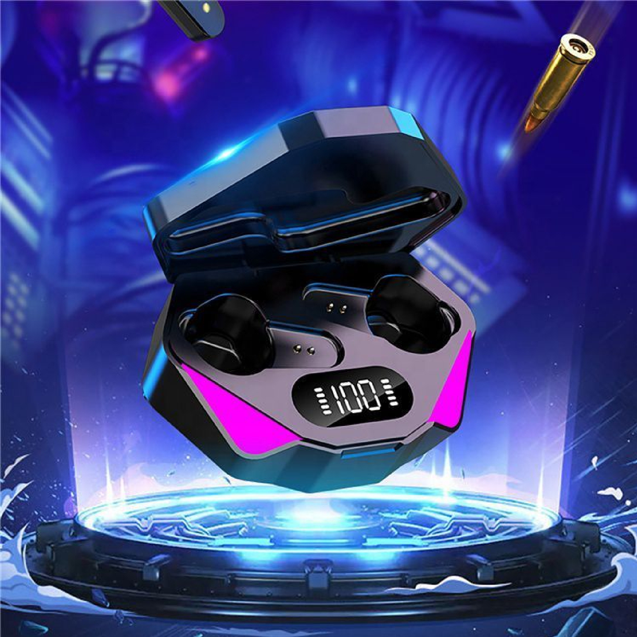 Pii Tech RaceX Super Stylish Bluetooth Gaming earbuds with LED lights