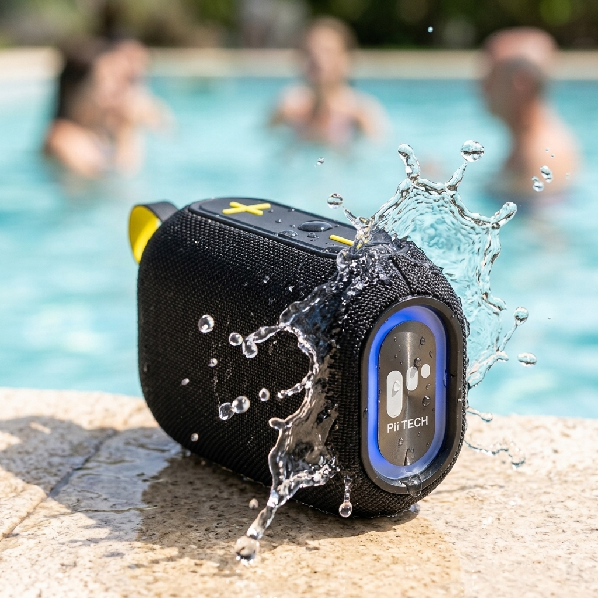 Pii Tech SonicThunder 24W Wireless Speaker with Super Powerful Sound, Vibrant LED Lights and Sleek modern design