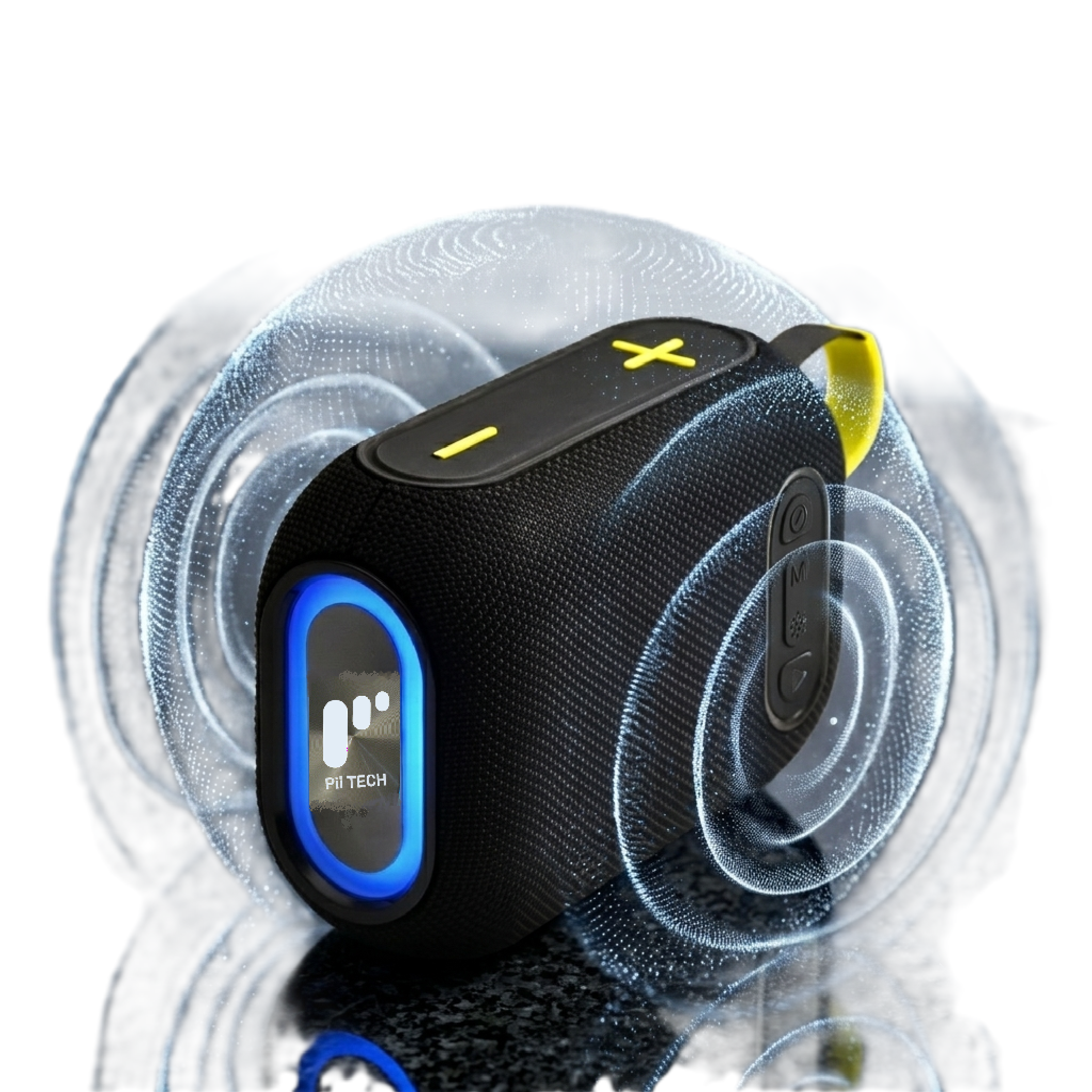 Pii Tech SonicThunder 24W Wireless Speaker with Super Powerful Sound, Vibrant LED Lights and Sleek modern design