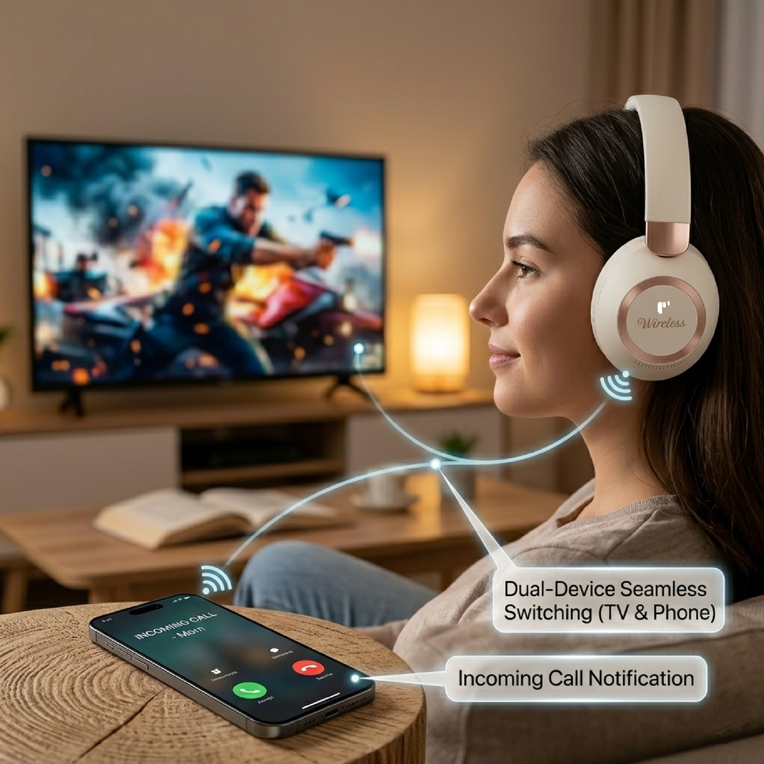 Pii Tech SoundPro X Bluetooth Wireless Headphones with Superior Bass Sound, Noise Cancellation, and upto 40 hrs playback