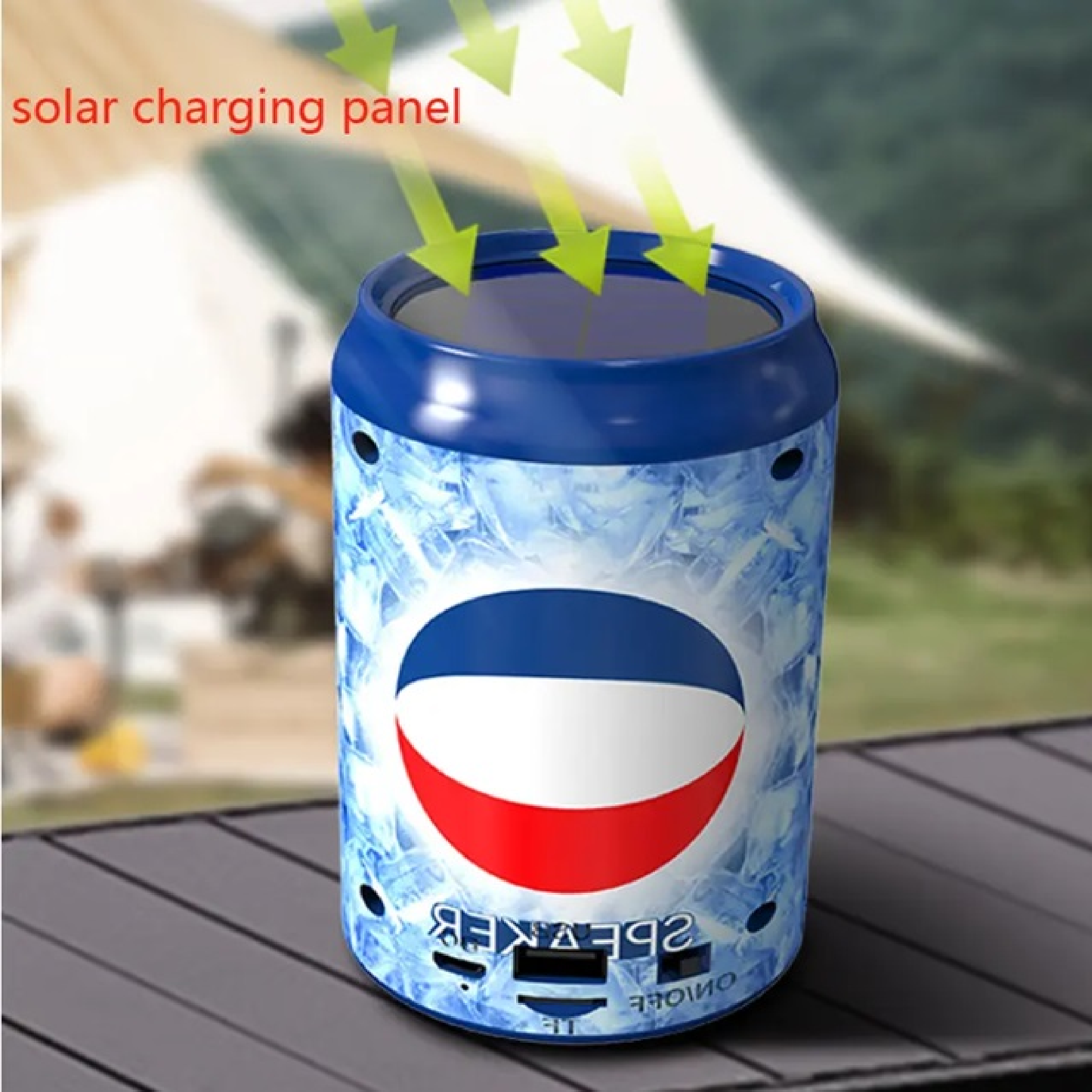 Pii Tech iCan, Stylish 5W Bluetooth Speaker with Torch and Solar charging